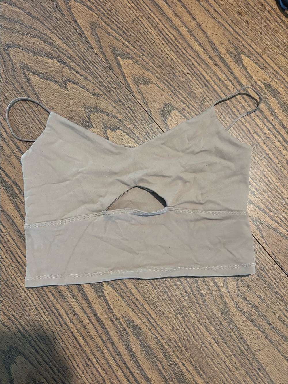 Abercrombie & Fitch Beige Cutout Seamless Bralette